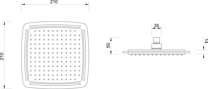 Ruža tuša MINOTTI 250x250