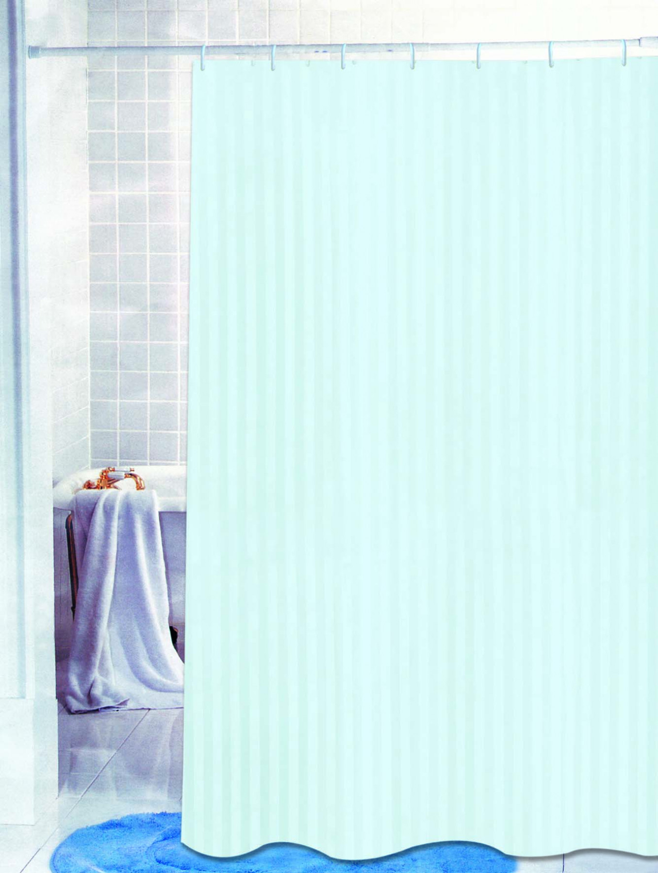 Kupatilska zavijesa MINOTTI 2000x1800 plava