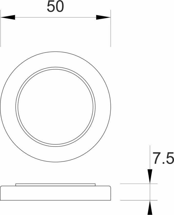 Prsten MINOTTI ø35 za bateriju plastični