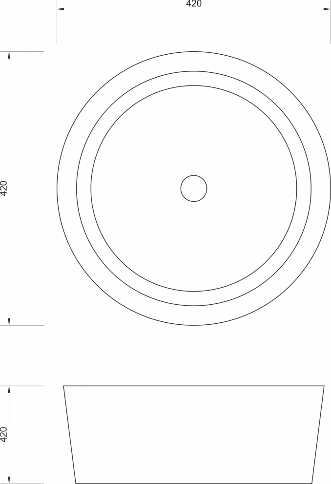 Lavabo nadgradni MINOTTI ODELISSE fi400x150 mermerni