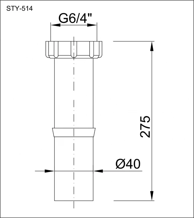 Sifonska cev STYRON Ø32 L270 sa holenderom 6/4