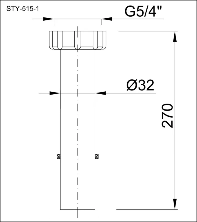 Sifonska cev STYRON Ø32 L270 sa holenderom 5/4