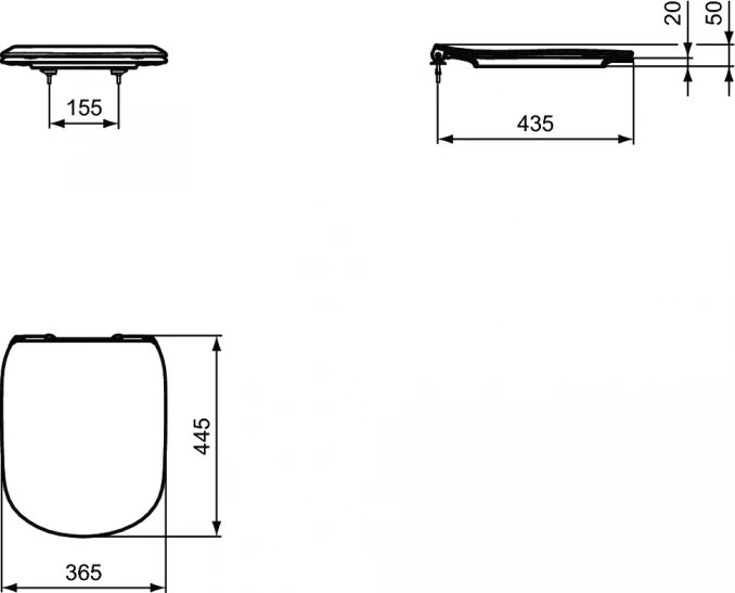 WC daska IDEAL STANDARD TESI slim