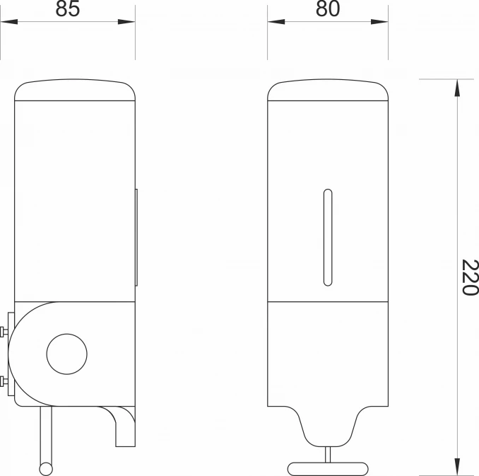 Dozer sapuna 500ml ABS hrom