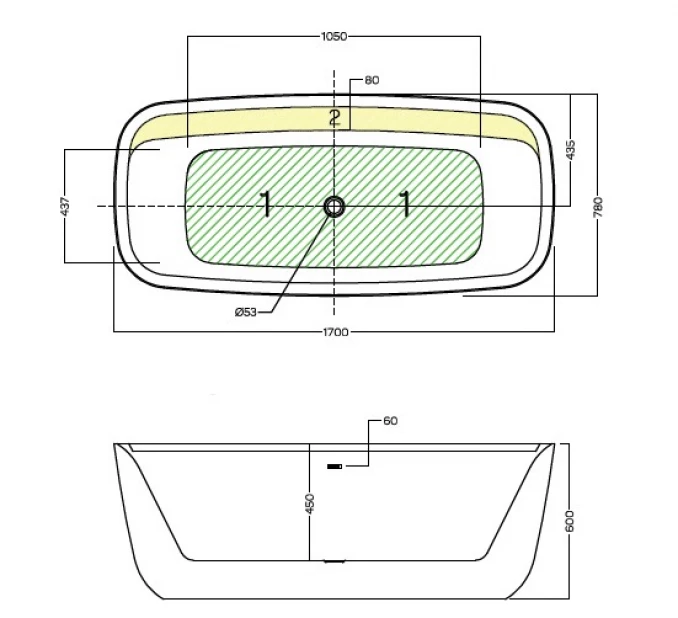 Kada HATRIA BT_03 170x78x60