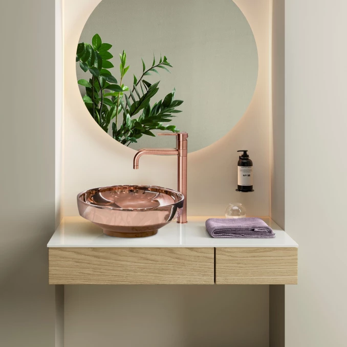 Lavabo nadgradni VITRA Water jewles Ø40cm bakarni