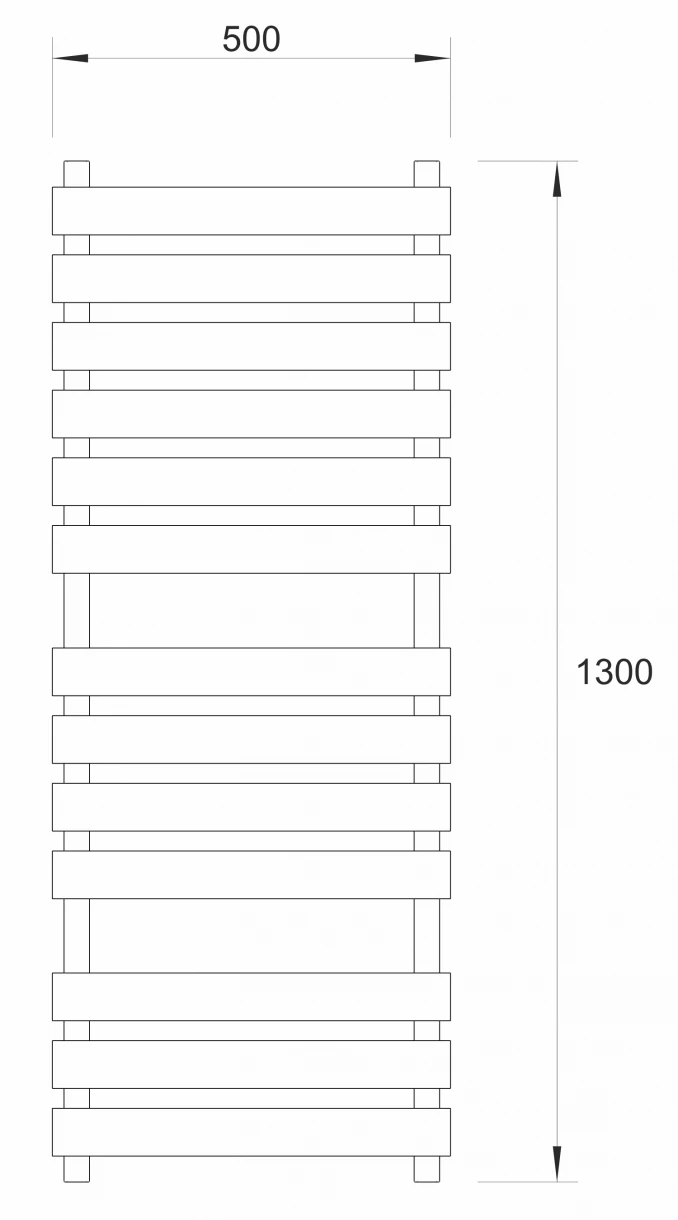 Sušač WARME ODER 500x1300 hrom