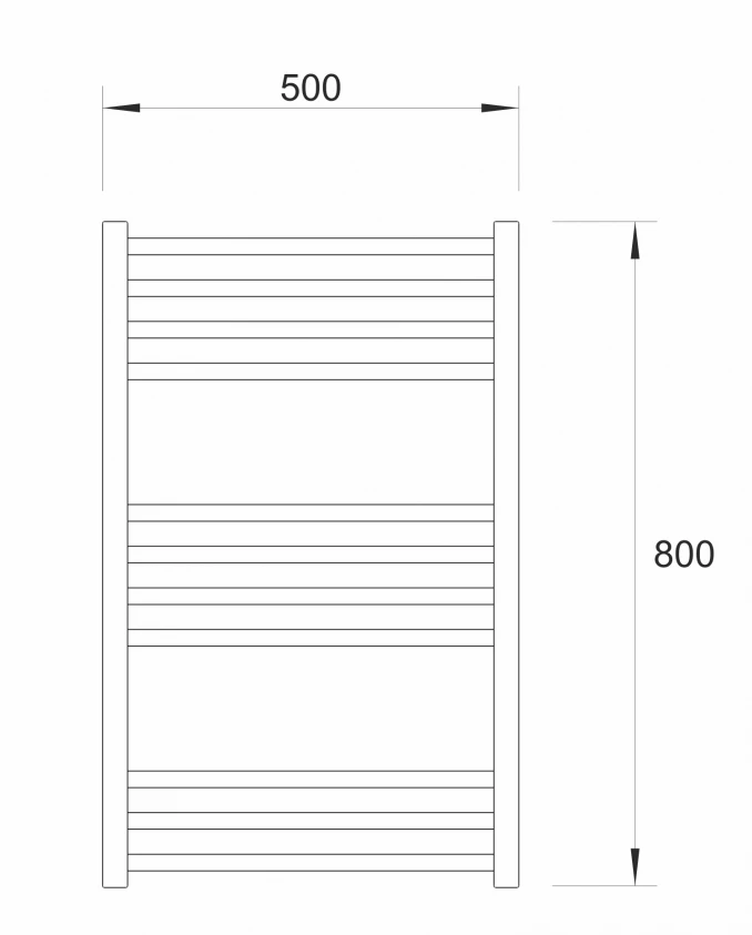 Sušač WARME SAAR 500x800 hrom