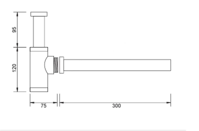 Sifon za lavabo COPEN 5/4 okrugli LUX