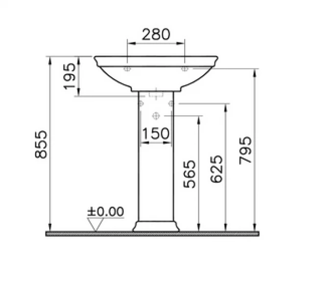 Stub za lavabo VITRA VALARTE