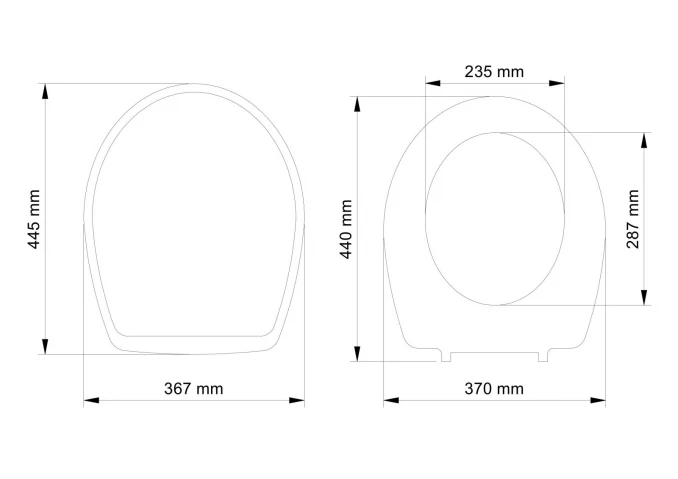 WC daska VISAM KLASIK duroplast bijela inox šarke