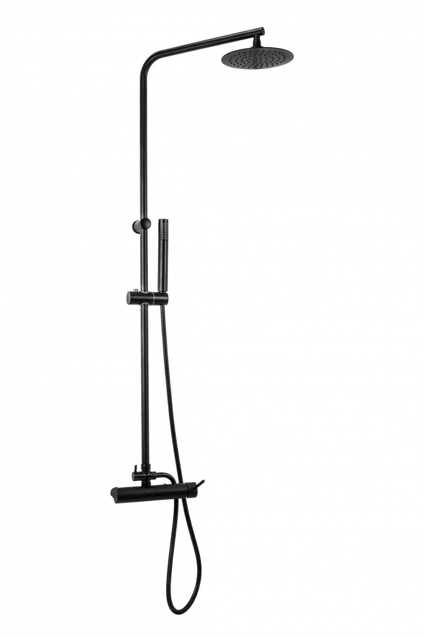 Baterija za tuš MINOTTI TUBO DARK ELEGANCE sa komplet usponskim tušem. ruža O250