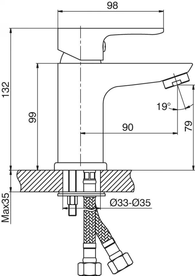 Baterija za lavabo MINOTTI VIVA