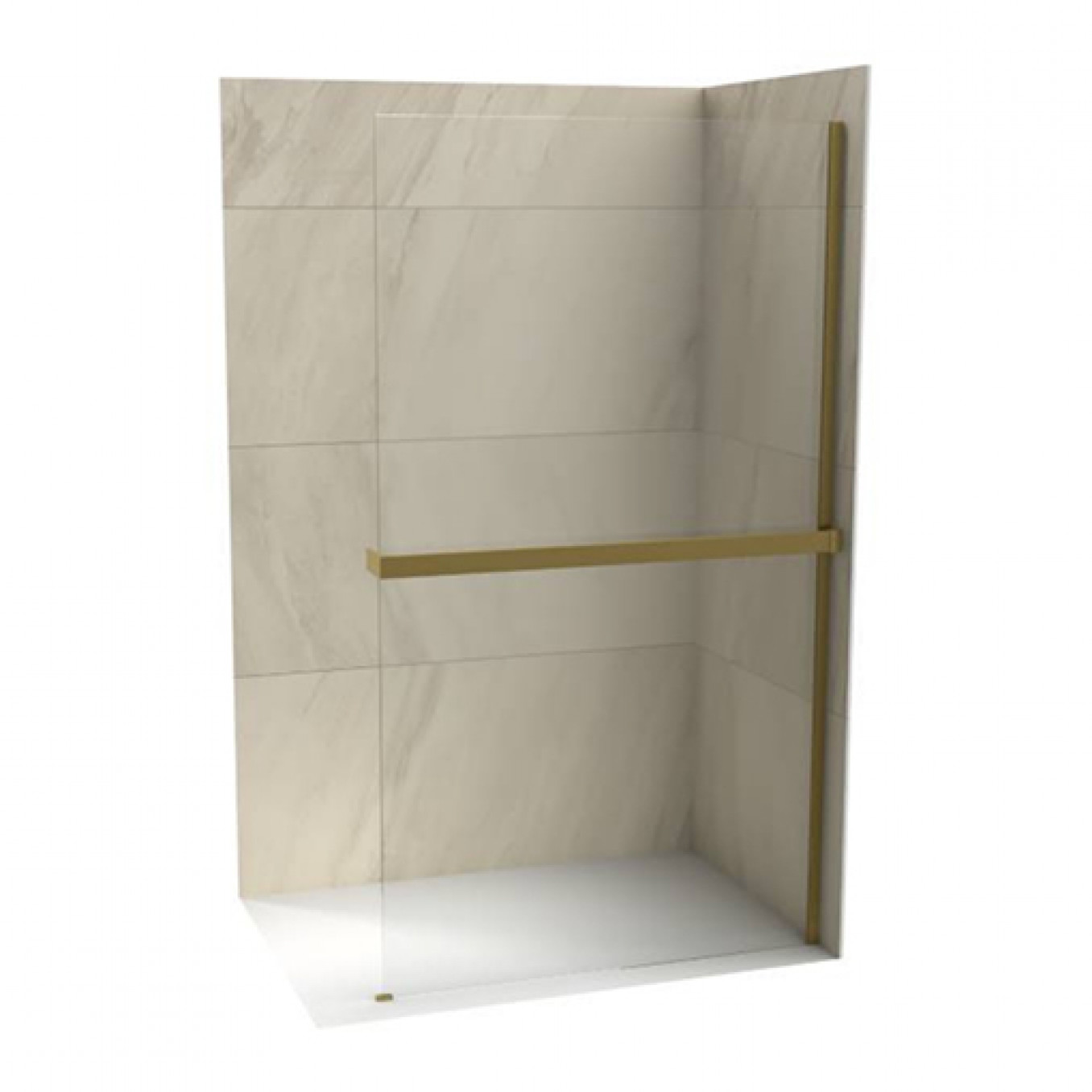 Walk-in COPEN MONTE SUPERIORE 1200x2000. 8mm staklo. polica i držač brušeno zlat