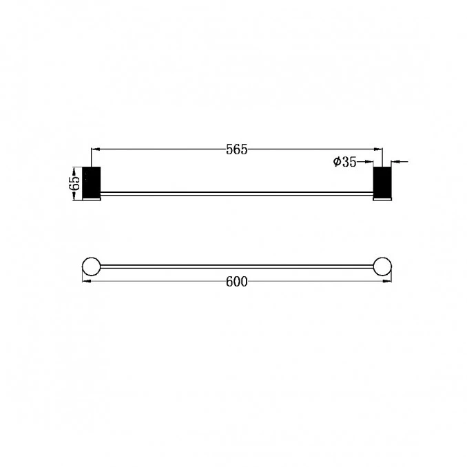 Držač peškira COPEN DIAMOND 600mm hrom