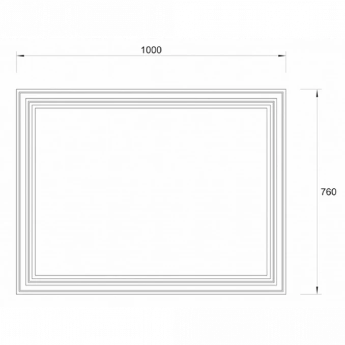 Ogledalo COPEN 1000x760 Silver