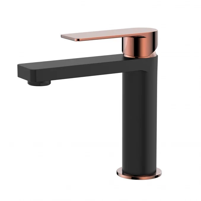 Baterija za lavabo COPEN NOOK mat crna/ rose gold