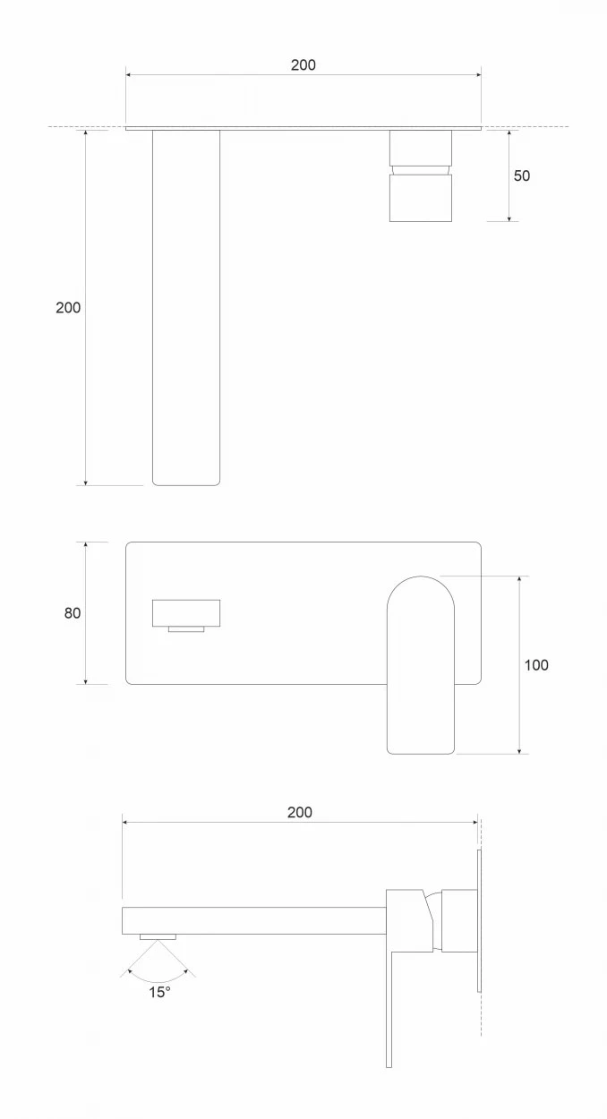 Ugradna baterija za lavabo COPEN NOOK hrom