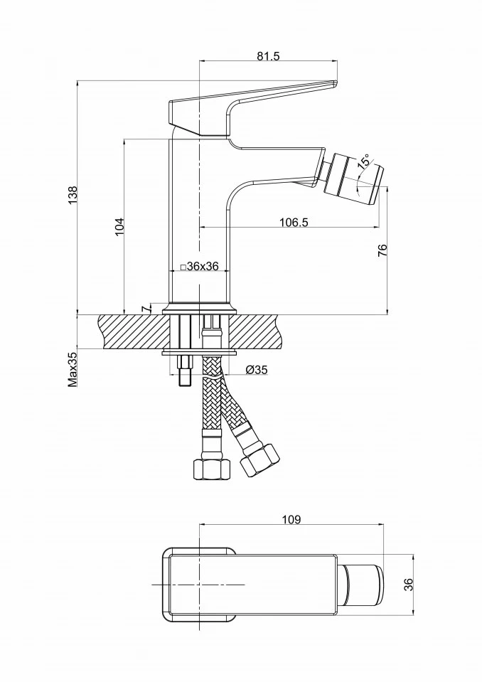 Baterija za bide MINOTTI QUADRA NEW