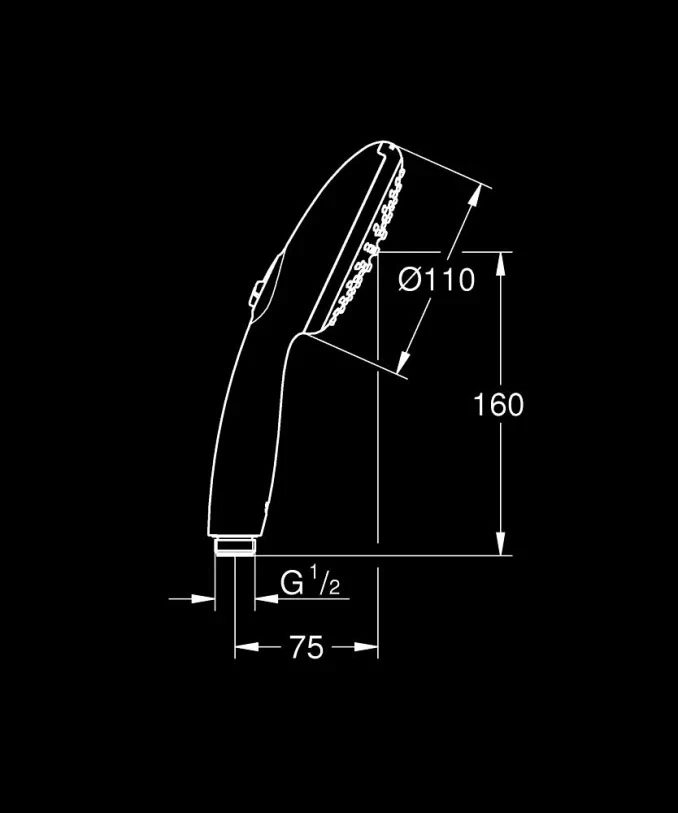 Tuš ručica GROHE TEMPESTA 110 2f matte black