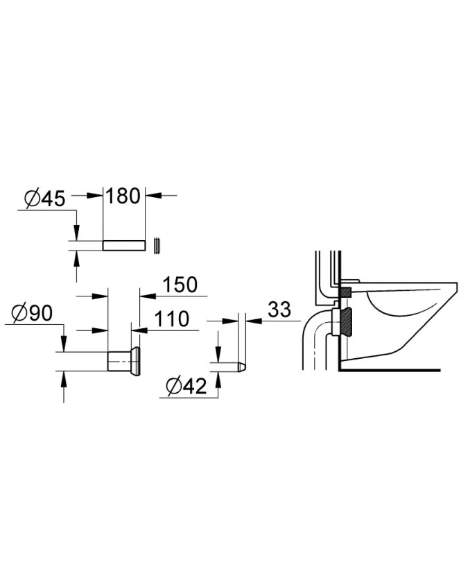 Baterija za kadu GROHE BAUEDGE