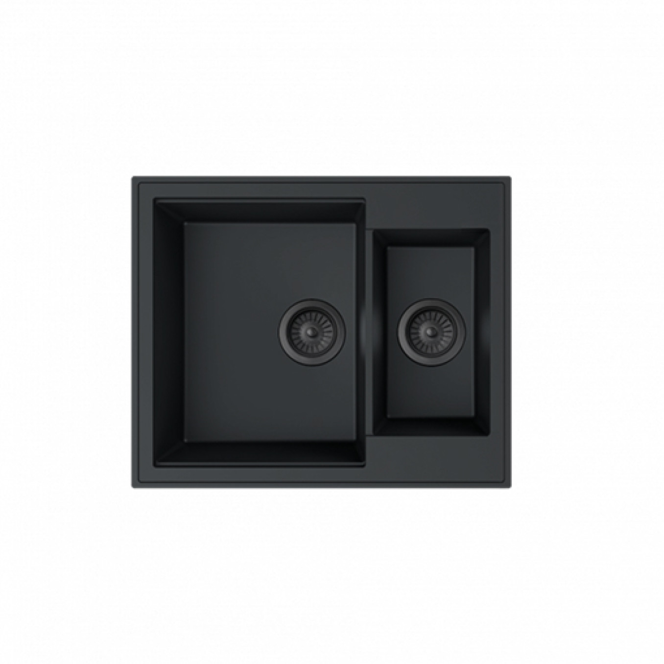 Granitna sudopera MILO RETTO 61x50 Lava stone sa sifonom dupla