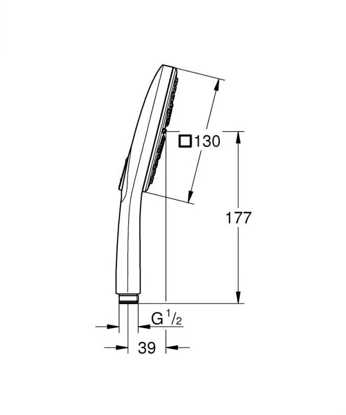 Tuš ručica GROHE RAINSHOWER SMARTACTIVE CUBE 130 3F