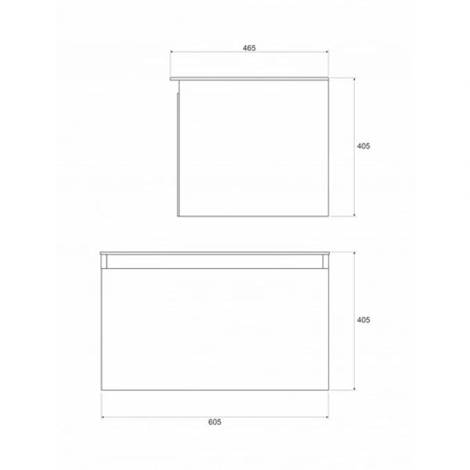 Ormarić LINEART TISA 600 white sa bijelom nadgradnom pločom