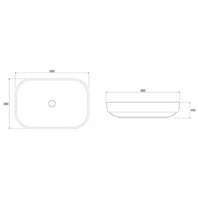 Lavabo COPEN nadgradni 585x380x140