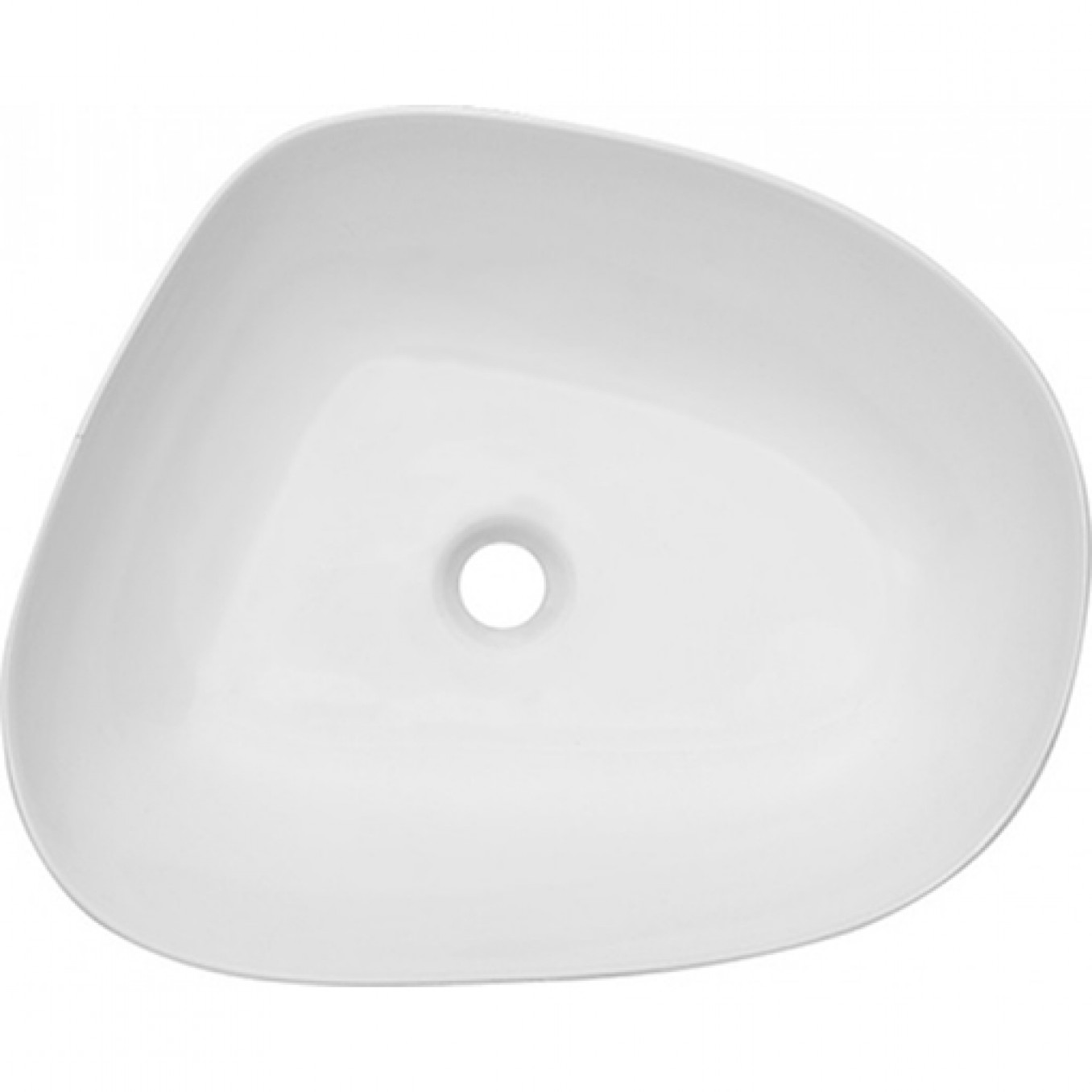 Lavabo COPEN nadgradni 580x470x140 asimetrični matt white
