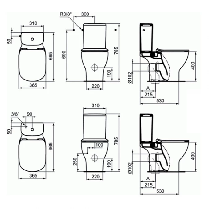 WC MONOBLOK Tesy SET 3/1