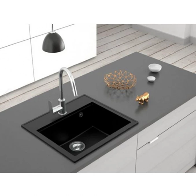 Granitna sudopera MILO RETTO 56x51 Lava stone sa sifonom