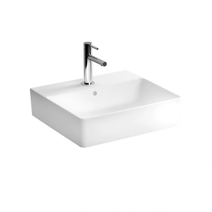 Lavabo nadgradni VITRA NUO 50x44cm new sa prelivom sa otvorom za slavinu