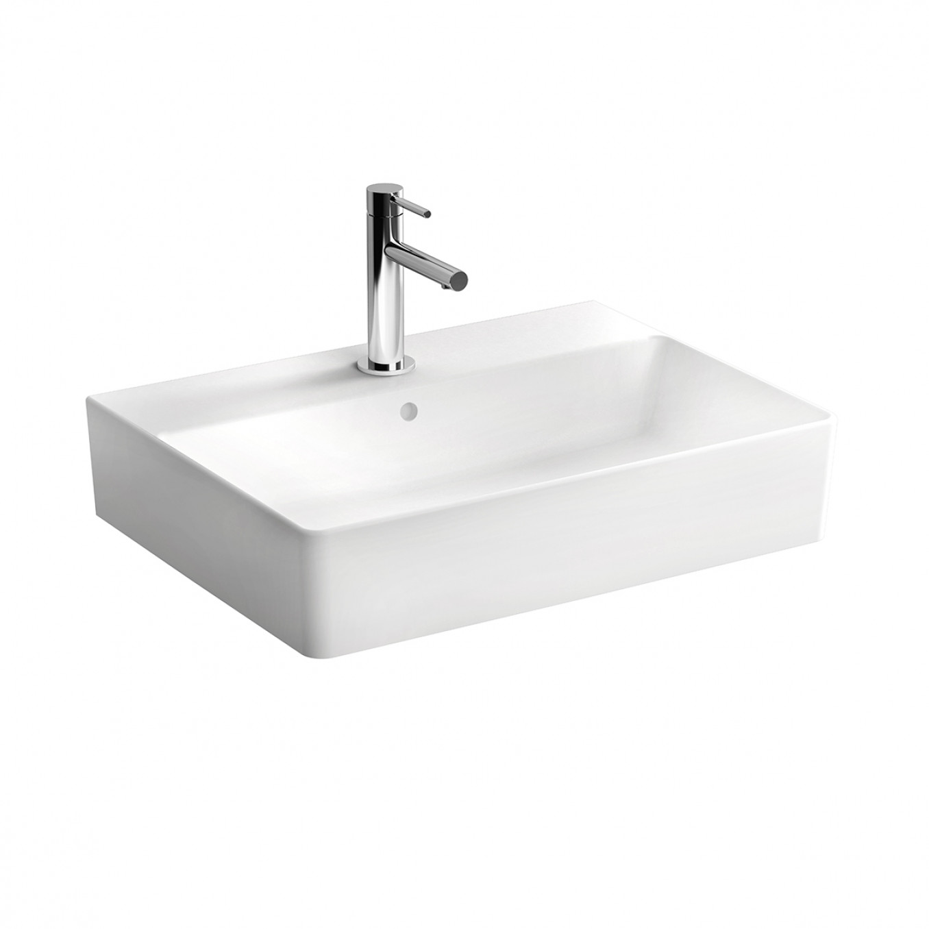 Lavabo nadgradni VITRA NUO 60x44cm sa prelivom sa otvorom za slavinu