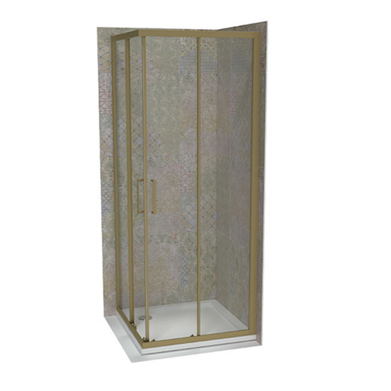 Tuš kabina COPEN ATLAS PRO 800x800x1950 brueno zlato. staklo 6mm providno