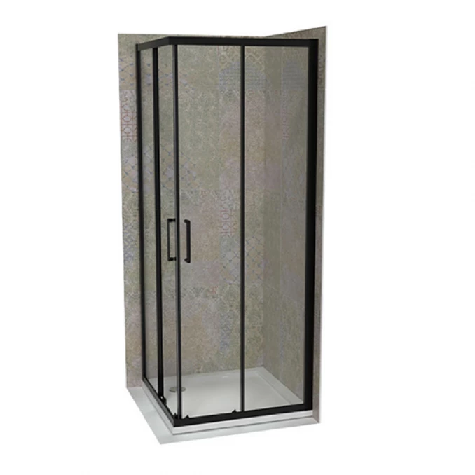 Tuš kabina COPEN ATLAS PRO 800x800x1950 mat crna. staklo 6mm providno