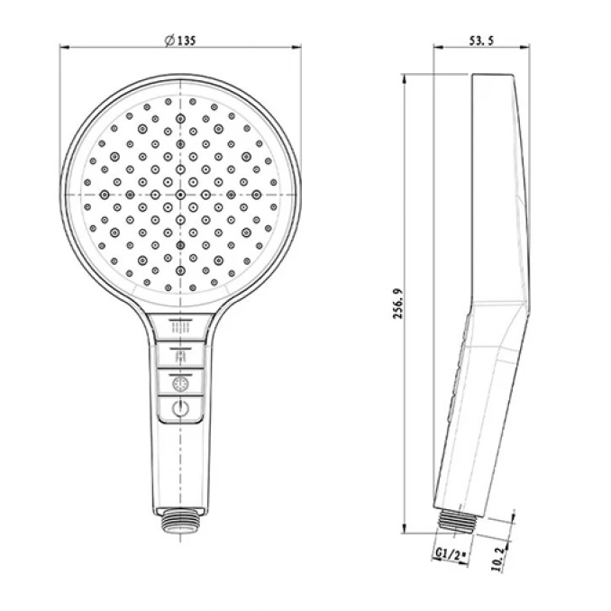 Tuš ručica COPEN 3F 120mm gold