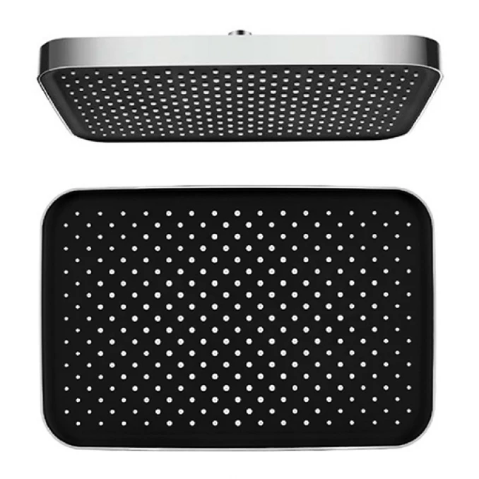 Ruža tuša COPEN 330x220mm ABS black/chrome