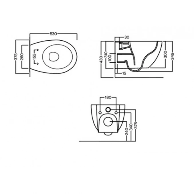 Konzolna šolja HATRIA PLANETA tortora rimless