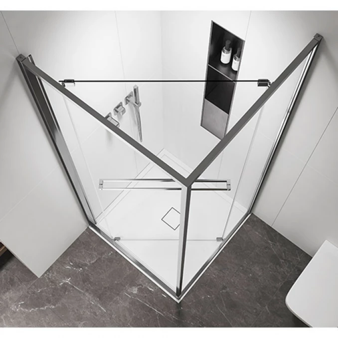 Tuš kabina COPEN ATLAS PRO 1V 800x800x2000 mat crna. staklo 6mm providno