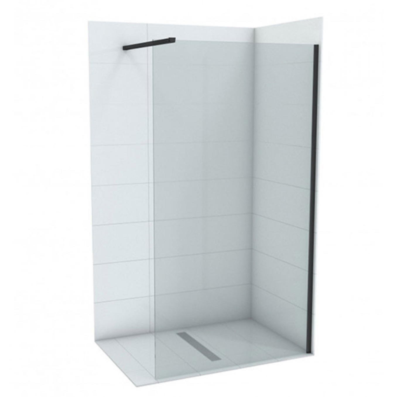 Walk-in COPEN MONTE 1200x2000 8mm staklo. mat crni