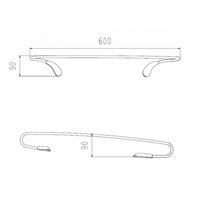 Držač peškira COPEN DROP 600mm hrom