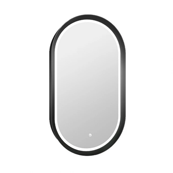 Ogledalo COPEN 500x900 sa alu ramom 56.5mm LED mat crno
