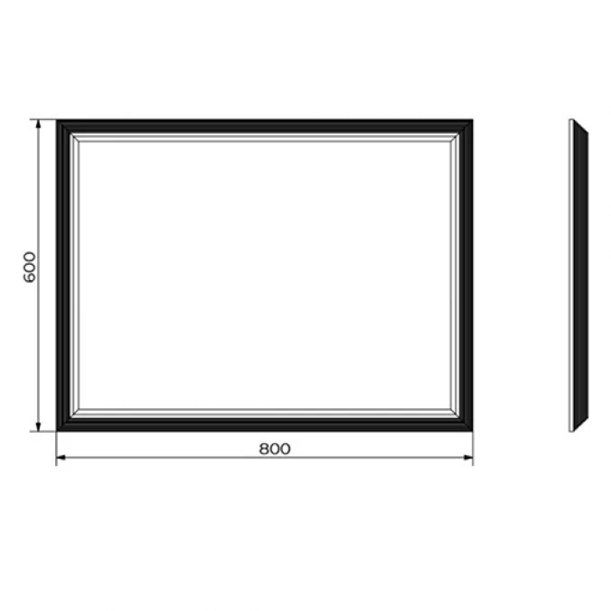 Ogledalo COPEN 600x800 sa alu ramom 40mm coffee