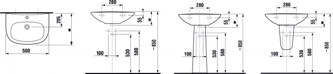 Lavabo JIKA ZETA 50cm