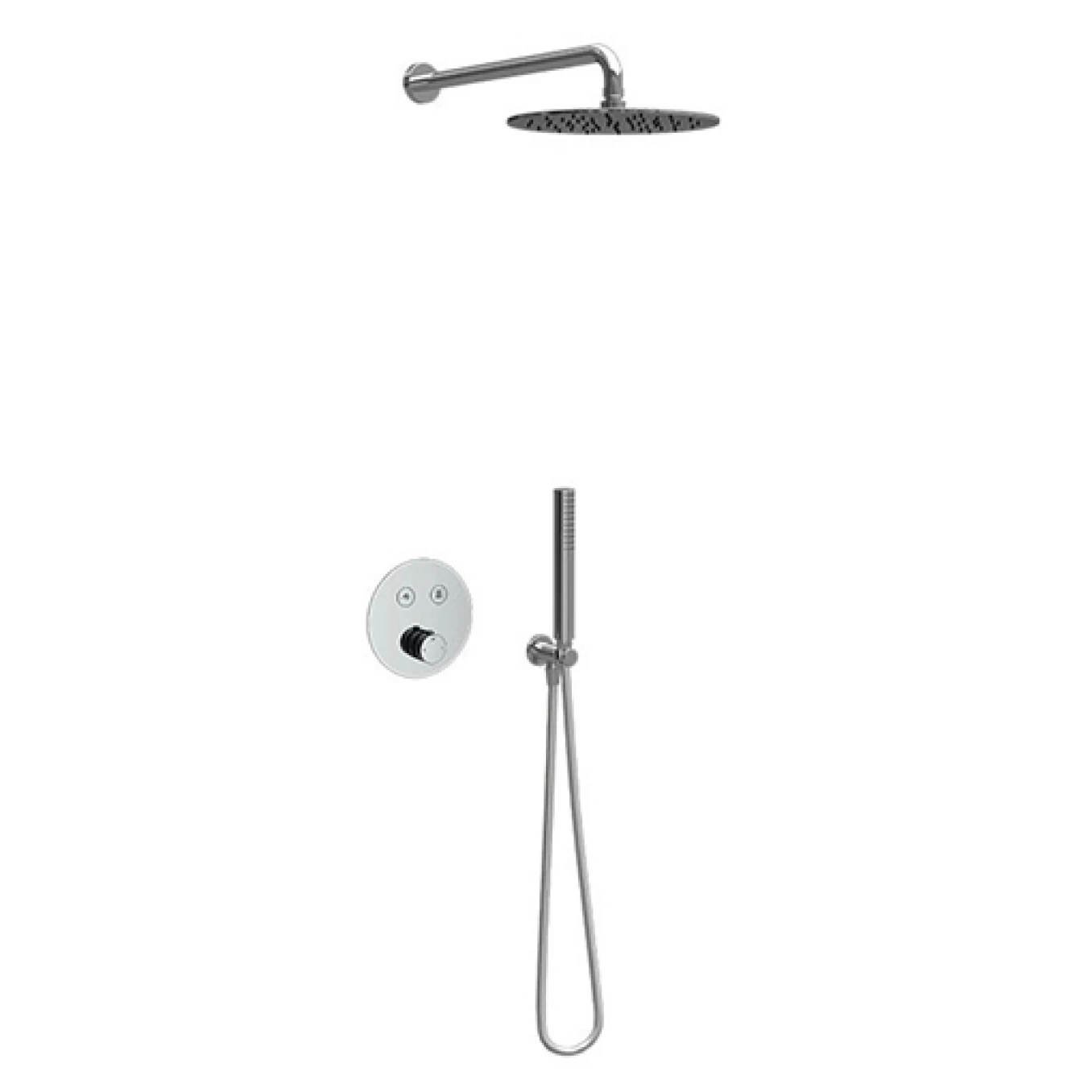 Termostatski set COPEN round hrom 1