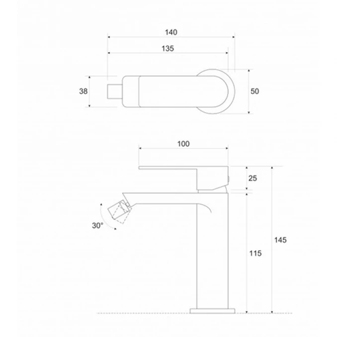 Baterija za bide COPEN NOOK gunmetal