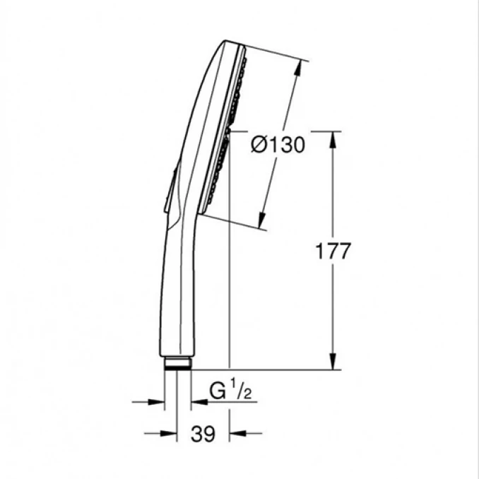 Tuš ručica GROHE RAINSHOWER SMARTACTIVE 130 3F warm sunset