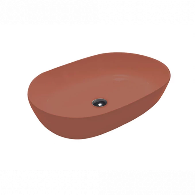 Lavabo nadgradni HATRIA HAPPYHOUR SLIM 12:00 570x380 glossy burnt sienna