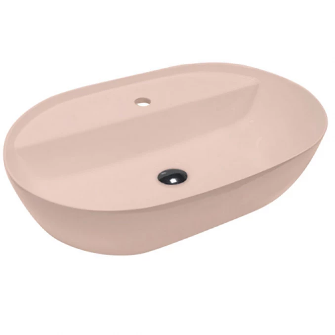Lavabo HATRIA HAPPYHOUR SLIM 12:00 570x380 glossy pink-powder